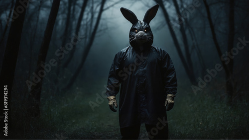 Deranged Man Dressed as Evil Rabbit