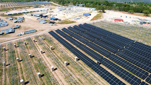 Aerial view of solar farm