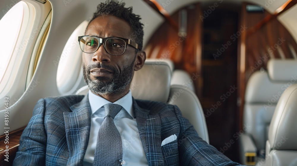 black business on private plane black business on private plane