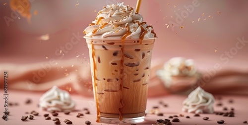 Decadent Iced Coffee With Caramel and Whipped Cream