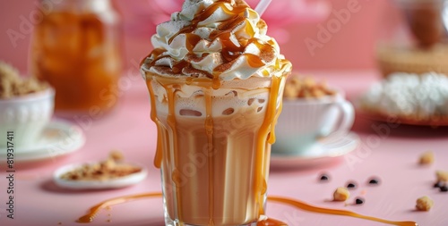 Decadent Iced Coffee With Caramel and Whipped Cream