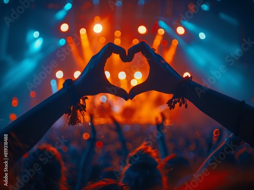 People Forming Heart Shape With Hands at Concert