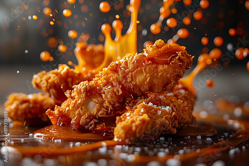Chicken tenders with an explosion of sauce and flavour 