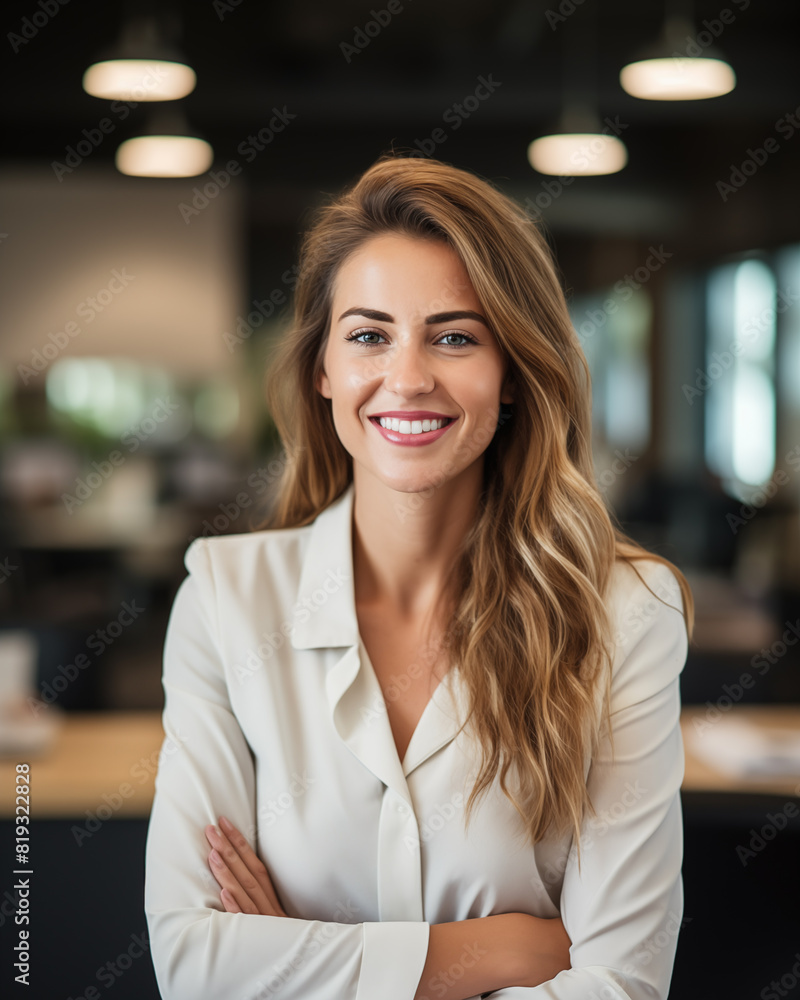 Business woman in office.