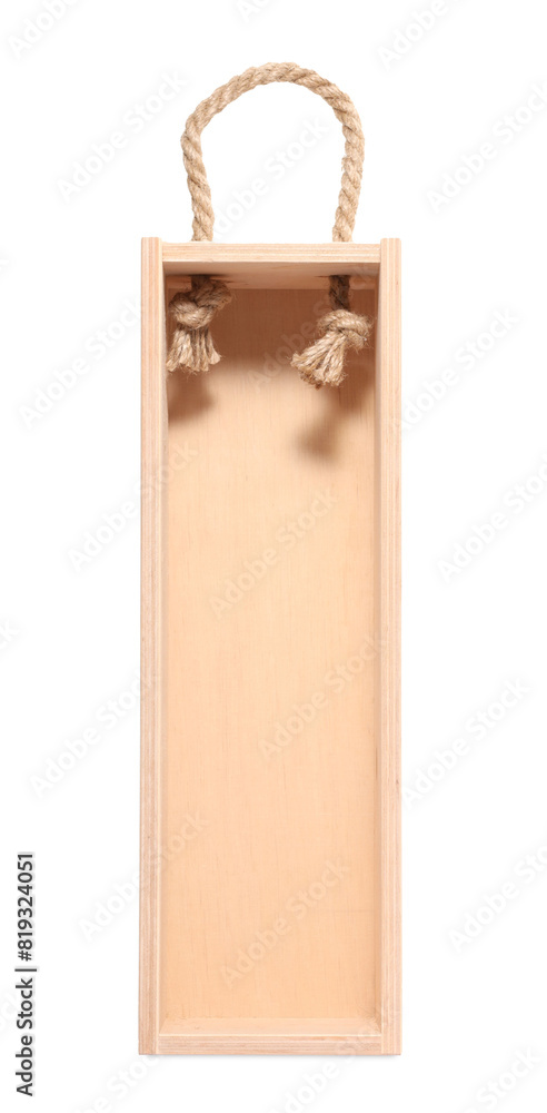 Empty wooden wine box isolated on white Empty wooden wine box isolated on white