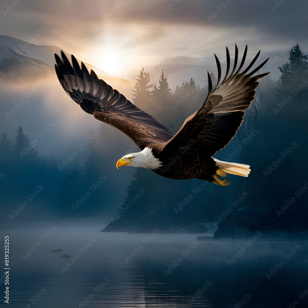 Obraz premium bald eagle in flight