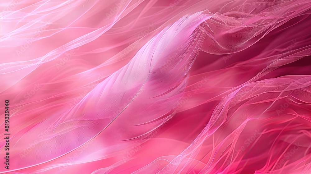 A clearer depiction of a pink background with a sharp image of a feathered object in focus A clearer depiction of a pink background with a sharp image of a feathered object in focus
