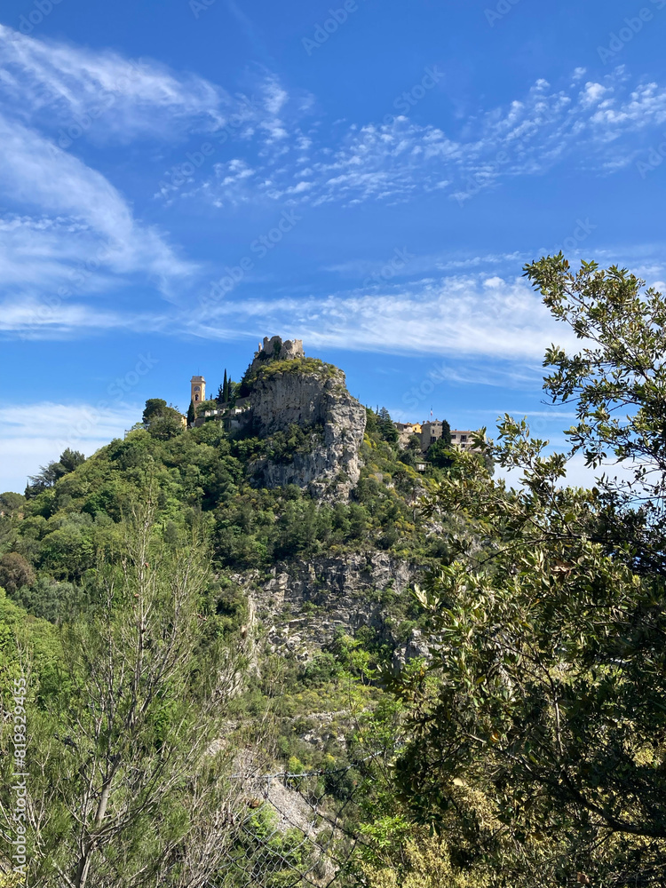 Das alte Bergdorf Eze mit Blick auf die Côte d'Azur