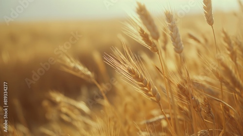 ripe wheat in a field photo
