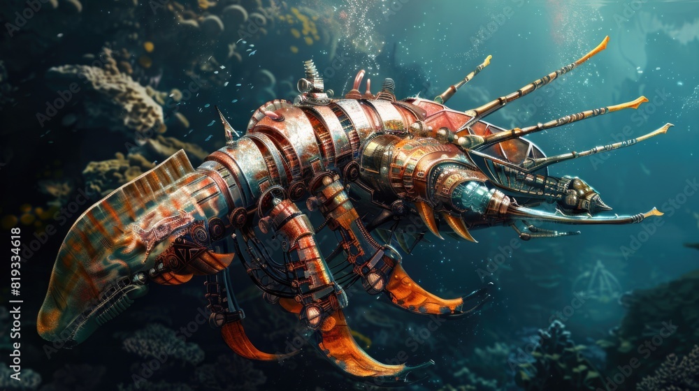  Steampunk Anomalocaris.