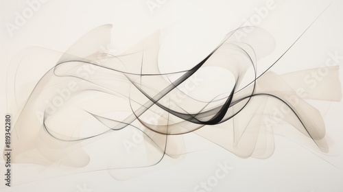 Ethereal Flow: A Minimalist Abstract Artwork with Elegant Lines