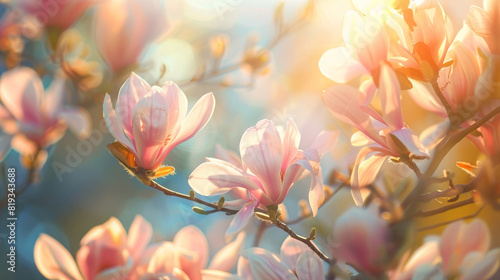 Sun Kissed Magnolia Blossoms