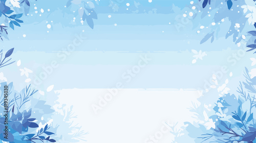 winter background template with abstract fresh blue