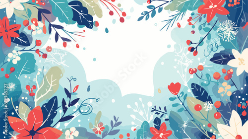 winter background template with abstract fresh colo photo