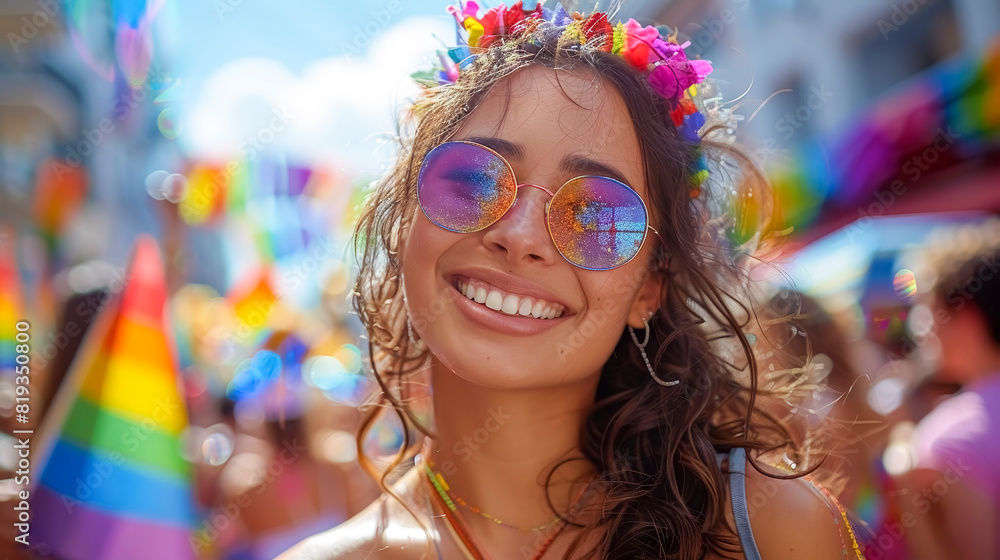 AI-Crafted: Vibrant LGBT Pride Parade with Rainbow Flag AI-Crafted: Vibrant LGBT Pride Parade with Rainbow Flag