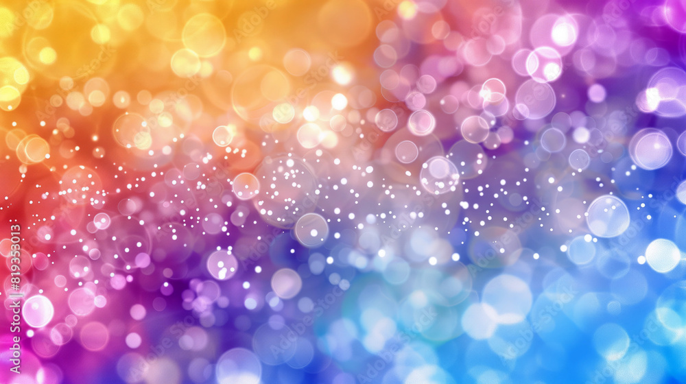 Abstract blur bokeh banner background. Rainbow colors, pastel purple, blue, gold yellow, white silver, pale pink bokeh background Abstract blur bokeh banner background. Rainbow colors, pastel purple, blue, gold yellow, white silver, pale pink bokeh background
