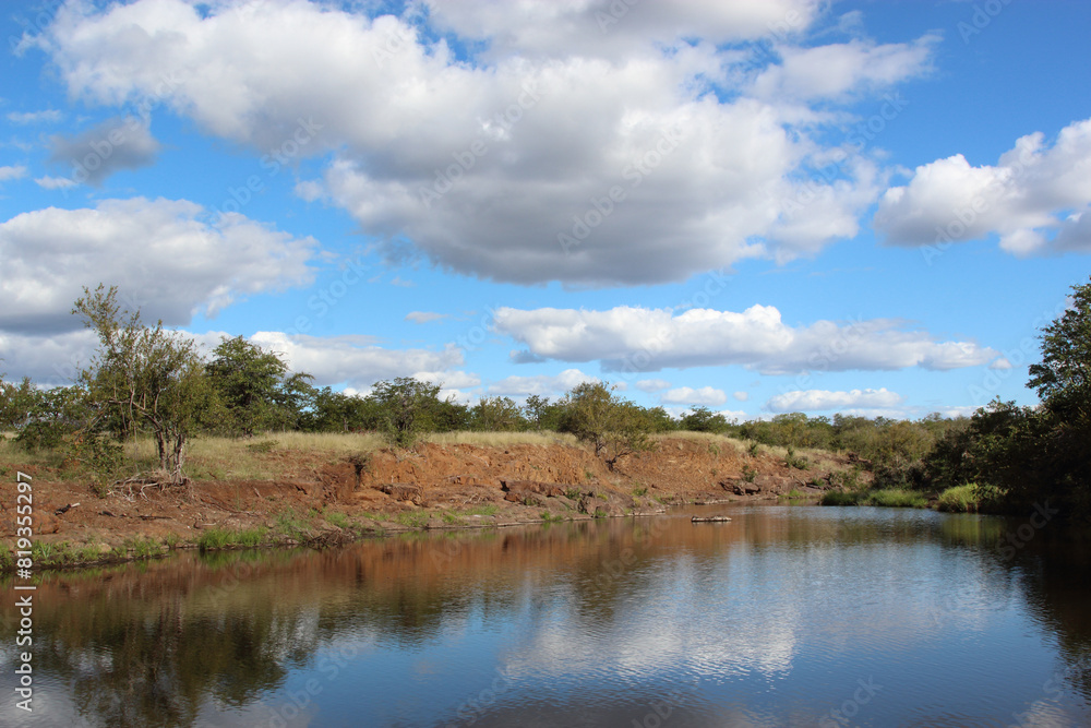 Afrikanischer Busch - Krügerpark - Gudzani River / African Bush - Kruger Park - Gudzani River /