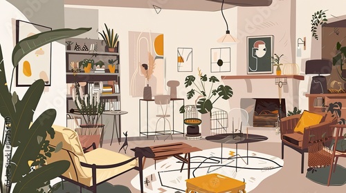 art illustration that epitomizes Authentic Eclectic style  merging historical charm with contemporary flair. Imagine still lifes with vintage objects  cozy interiors with a modern twist  or portraits 
