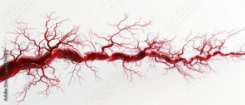 3D rendering illustration of a human veins. Anatomy of human illustration.