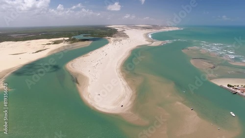 Aerial view of Barra de Mundaú Beach - Trairi, Ceará, Brazil photo