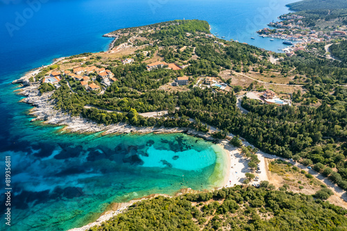 Emplisi bay near Fiskardo town, Kefalonia island, Ionian sea, Greece photo
