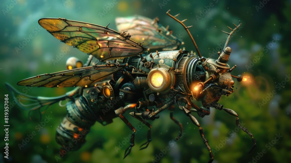 Fototapeta premium Steampunk Glowworm