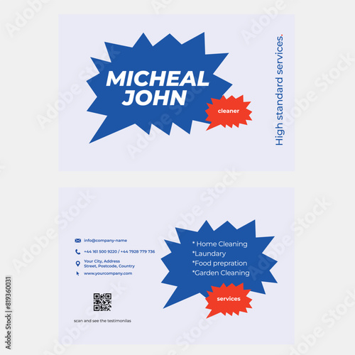 Clean Horizontal business card template