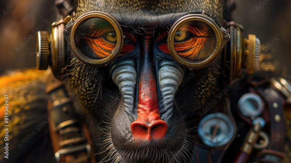 Steampunk Mandrill Steampunk Mandrill