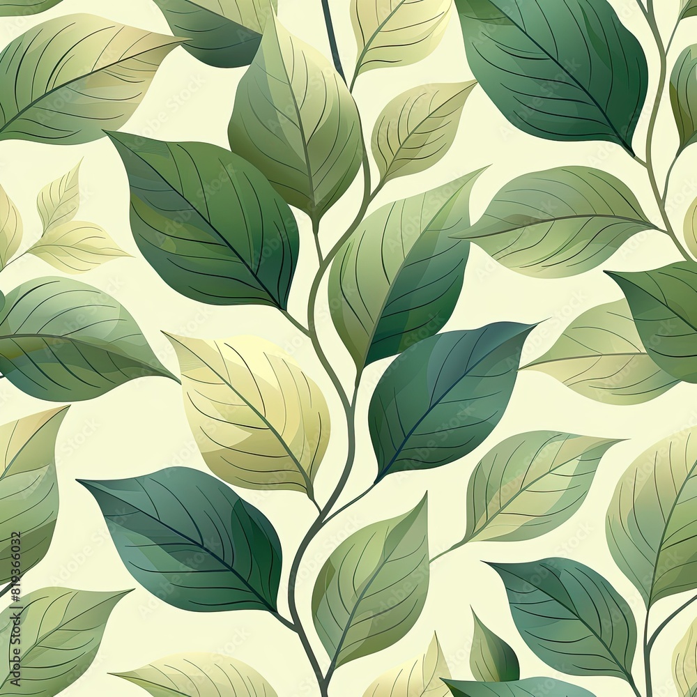 chic design pattern. Greens and beiges earth tones.