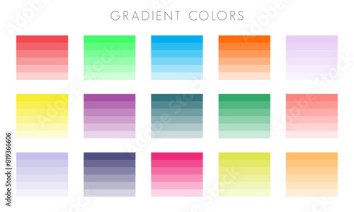 Vector Gradient Color Pallete Collection