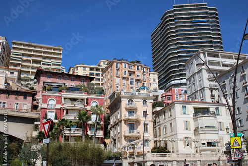 Monaco buildings near boulevard Luis II.