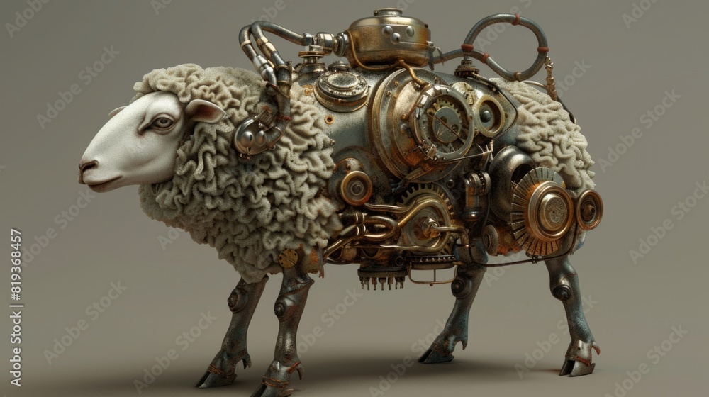 Fototapeta premium Steampunk Sheep