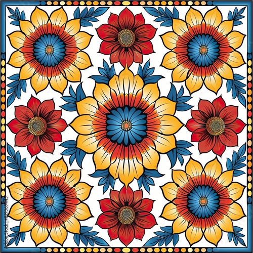 colored geometric designs for coloring book pages