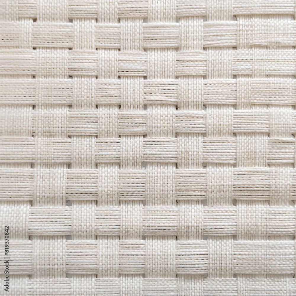 White woven fabric background, closeup of the texture and pattern of the cloth in the style of cross stitch White woven fabric background, closeup of the texture and pattern of the cloth in the style of cross stitch