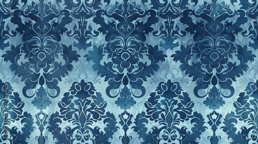 Blue wallpaper with damask pattern background, Blue wallpaper with damask pattern background,