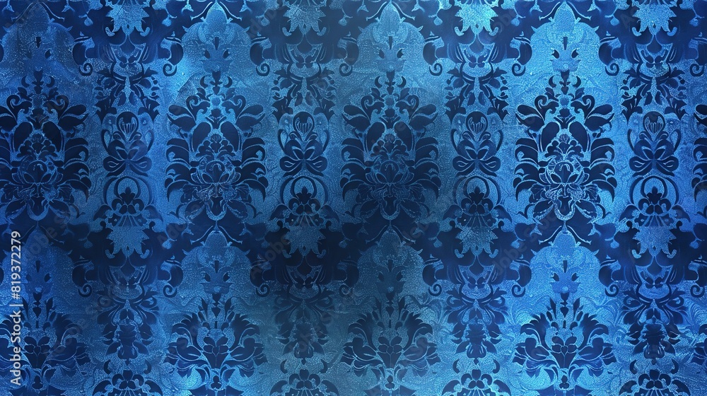 Blue wallpaper with damask pattern background, Blue wallpaper with damask pattern background,
