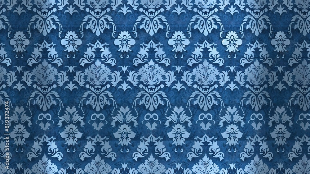 Blue wallpaper with damask pattern background, Blue wallpaper with damask pattern background,