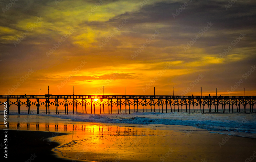 Fototapeta premium Sunrise at Topsail Island