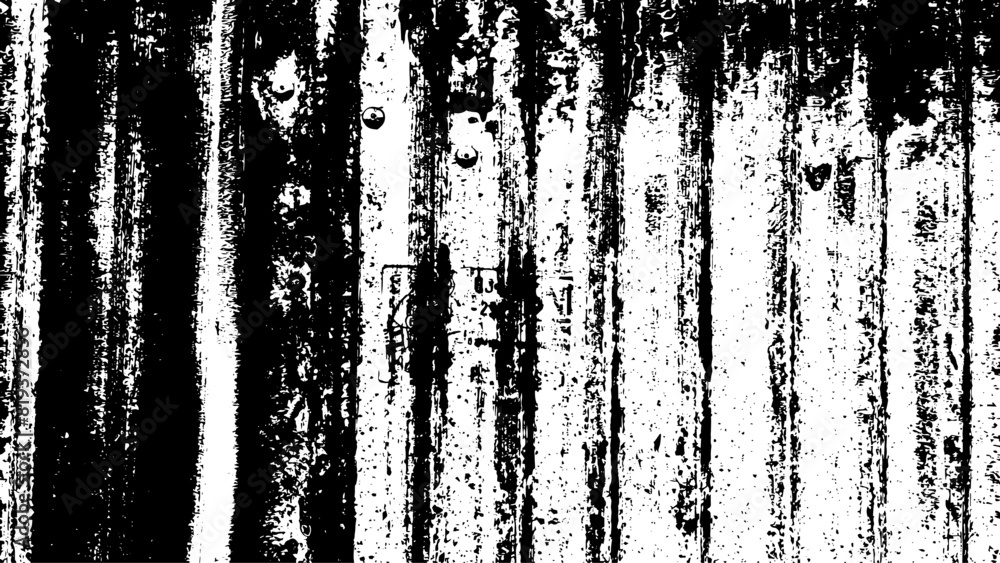 Obraz premium 9-43. Old tin plate slat pattern - illustration. Thin stripe pattern. 