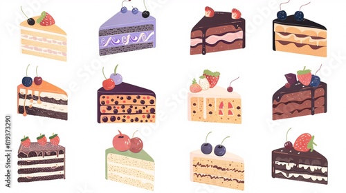 set of cakes