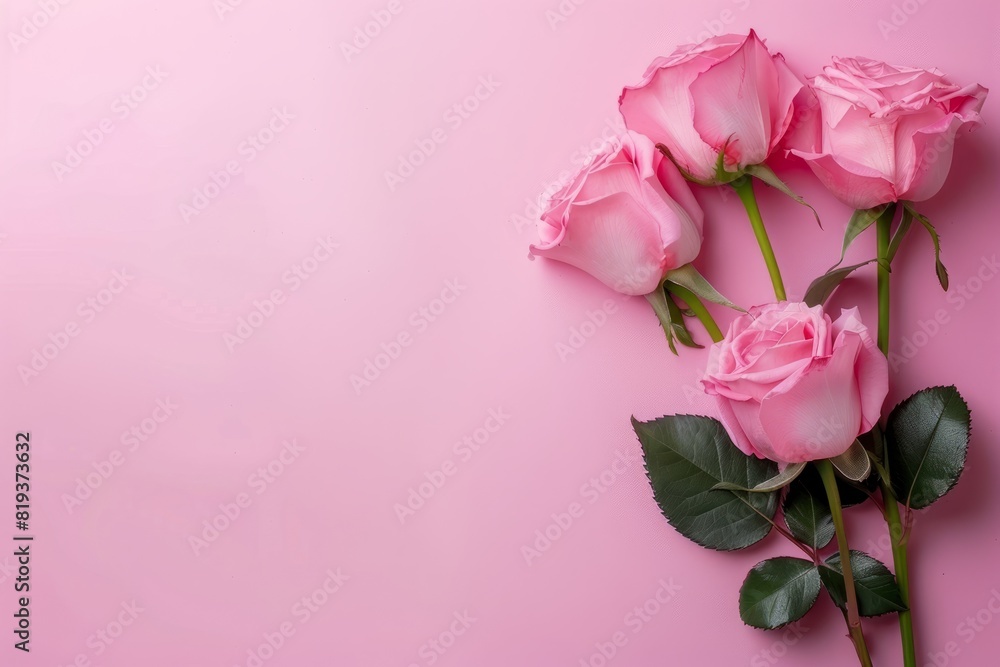 pink roses on pink background, greeting card pink roses on pink background, greeting card