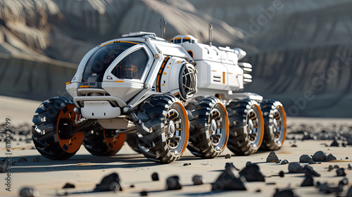 futuristic mars exploration vehicle.