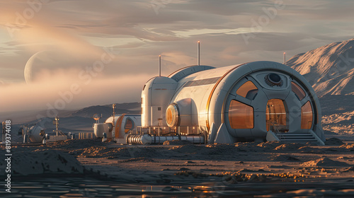 futuristic mars habitat.