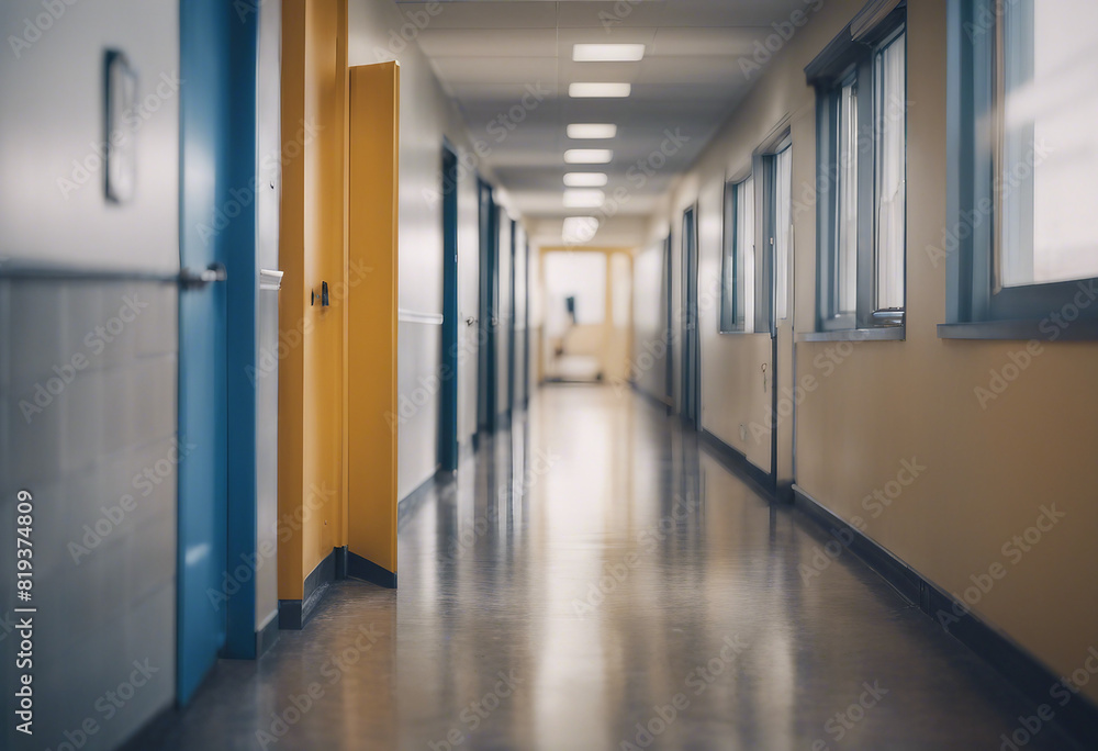 Corridor in school Corridor in school