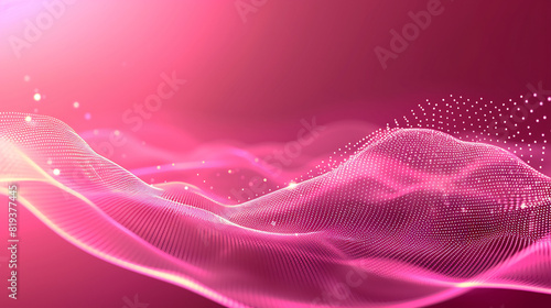Abstract Pink Digital Wave