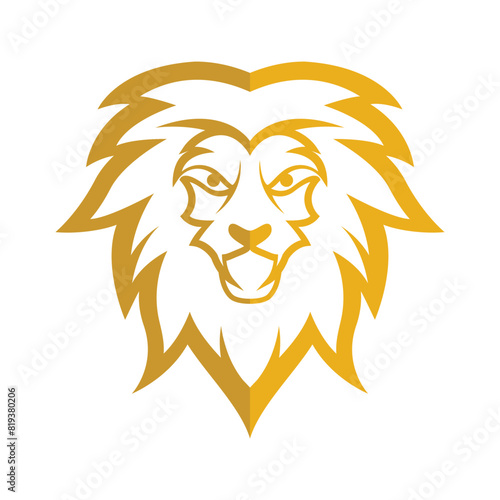 Elegant and dignified lion head logo design