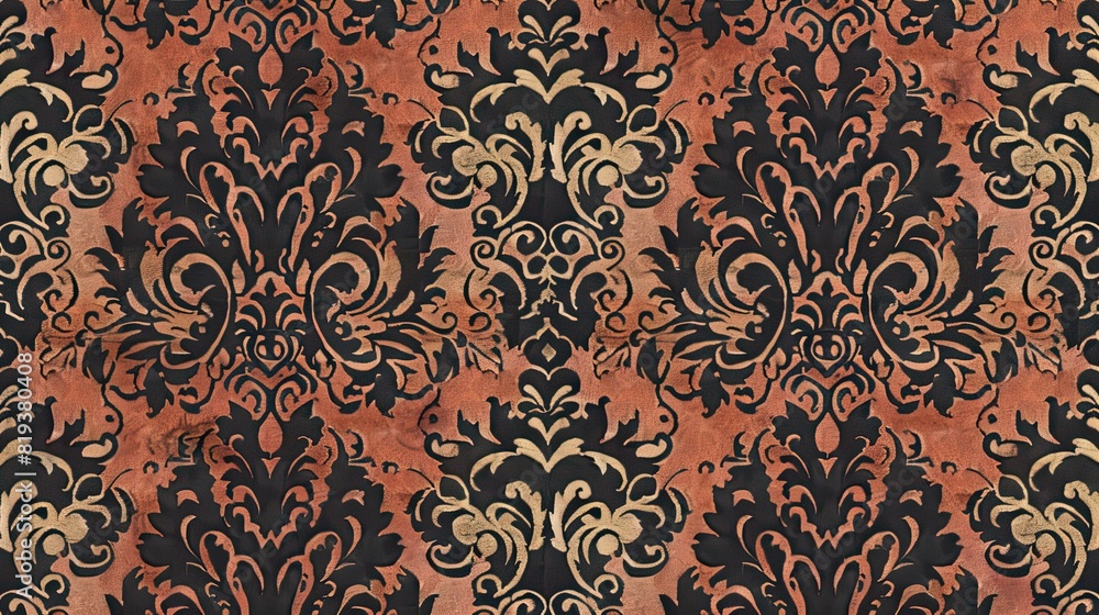 damask print, repeating pattern 