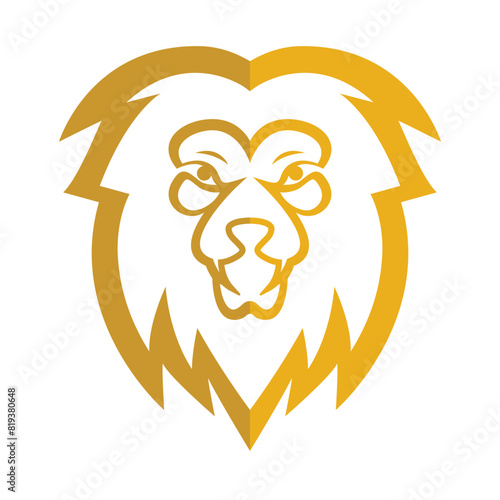 Elegant and dignified lion head logo design