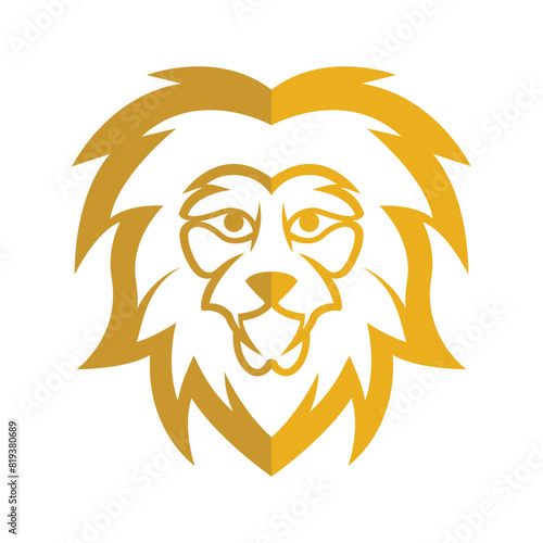 Elegant and dignified lion head logo design