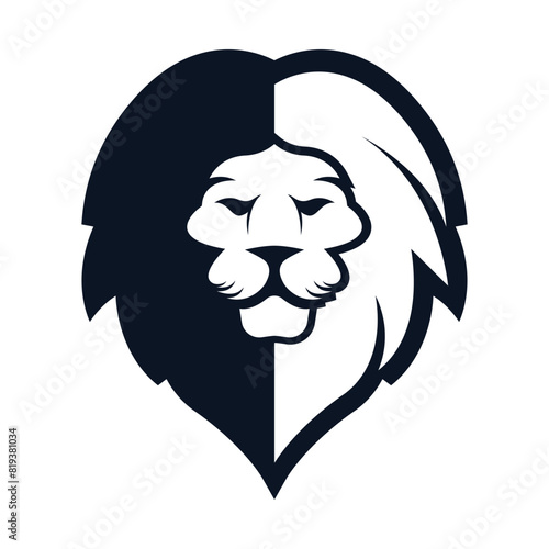 Elegant and dignified lion head logo design